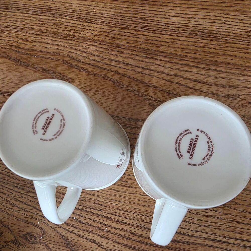 New 2 Set STARBUCKS COFFEE EST 1971 Grande 16 Ounce MUG TEA CUP Coffee Mug 2010 - Picture 10 of 12